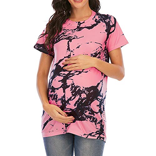 PRJN Camiseta con Estampado de Manga Larga para Mujer Tops para Mujer Camisas Blusa Superior con Cuello Redondo Camiseta para Mujer Camiseta con Estampado de Maternidad Camisetas Superiores de Manga