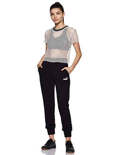 PUMA ESS Sweat TR cl Pants, Mujer, Negro (Cotton Black/Cat), 2XL