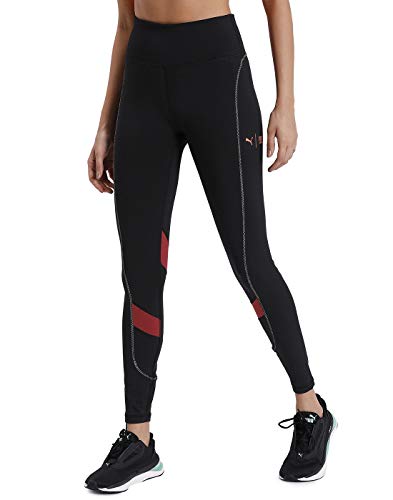 PUMA The First Mile Eclipse Tight Mallas Deporte, Mujer, Puma Black-Burnt Russet, M
