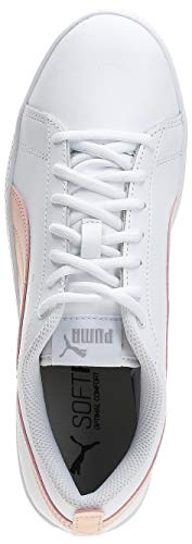 PUMJV|#Puma - Smash Wns V2 L, (Puma White-Peach Parfait-Puma Silver 14), 3.5 (36 EU) EU