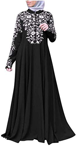 Punta De Costura Kaftan Árabe Largo Vestido De Mujer Tamaños Cómodos Musulmanes Jilbab Abaya Islámico Musulmanes Vestidos De Mujer Vestidos Vestido Medieval Vestido Oración Vestido De Árabe Musulmán