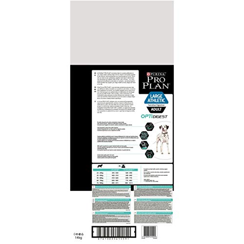 Purina ProPlan Large Adult Athletic Digest pienso para perro Adulto con Cordero 14 Kg