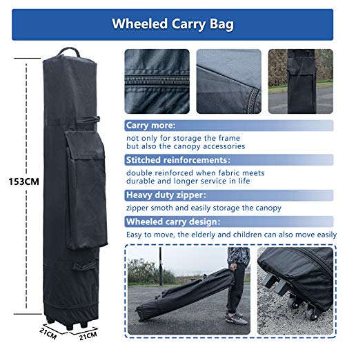 RNSSEZ Carpa Plegable 3x3 m con 4 Laterales Cenador Plegable Impermeable Jardín Gazebo para Fiestas, Bodas, Camping, al Aire Libre (Azul)