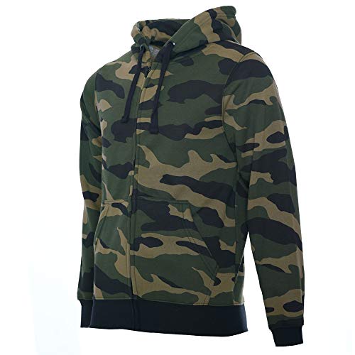 ROCK-IT Apparel® Sudadera con Capucha Chaqueta Sudadera Pesado Camuflaje Cremallera con Capucha suéter de Trabajo - Hombre - Color Verde/Marrón por - 5X-Large