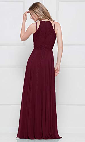 Roiii Vestido largo de gasa para mujer, estilo casual, para cóctel, noche, vestido de graduación, tallas 38-54