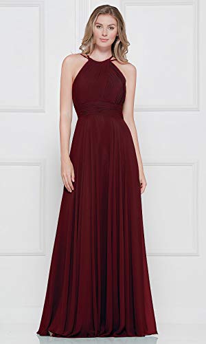 Roiii Vestido largo de gasa para mujer, estilo casual, para cóctel, noche, vestido de graduación, tallas 38-54