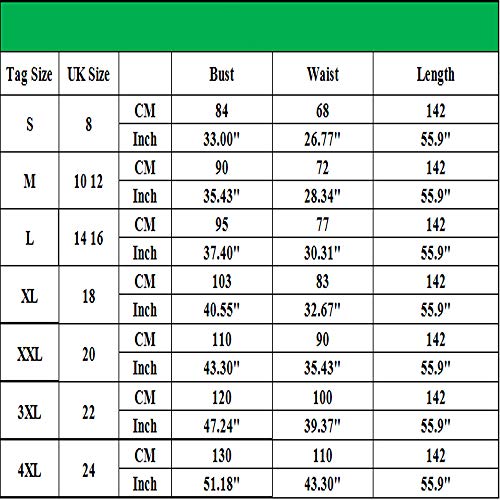 Roiii Vestido largo de gasa para mujer, estilo casual, para cóctel, noche, vestido de graduación, tallas 38-54