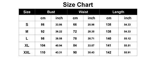 Rojeam Casual Vestidos para Mujer Largo Elegante Vestido para Verano Otoño Cuello Redondo con Bolsillos