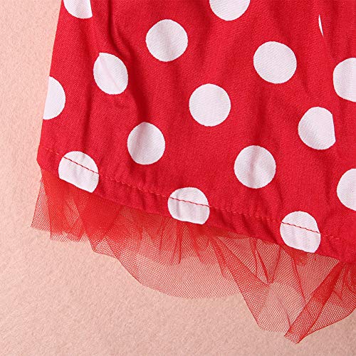 Ropa Bebe NiñA Verano Barata Vestidos Estilo Princesa Ropa Fiesta De Dibujos Animados Lindo Mini Vestido 2 Piezas 2018 MáS Nuevos (XL(3 años-4 años), Rojo)