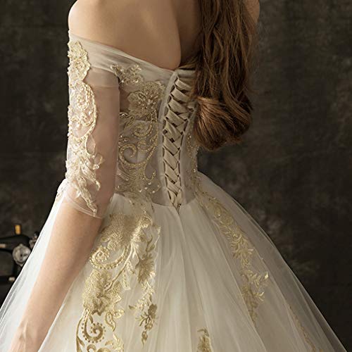 Ropa de boda Vestido de novia vestido de novia vestido de novia de satén retro que se arrastra pequeño y vestido de noche trasero vestido de dama de honor superior de encaje de la mujer vestido de noc