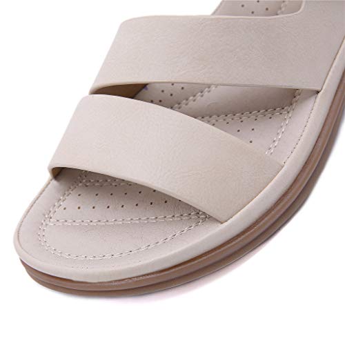 Sandalias de Mujer Zapatillas Casuales con Hebilla de Velcro 2021 Plataforma de Verano Zapatos de tacón de cuña Vacaciones Playa Toe Flops