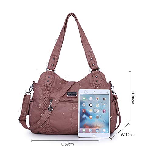 SDINAZ Bolsos de mano mujer moda Cuero de pu Bolsos bandolera Bolsos totes Shoppers y bolsos de hombro Blanco