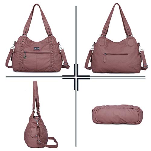 SDINAZ Bolsos de mano mujer moda Cuero de pu Bolsos bandolera Bolsos totes Shoppers y bolsos de hombro Blanco