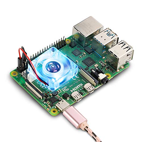 Seamuing Raspberry Pi 4 ventilador 5 V 30 mm: 2 unids DC sin escobillas refrigeración LED ventilador disipador calor radiador separador conector 1 a 2 interfaz 3.3 V 5 V para Raspberry Pi 4 3B+ 3B 2B+