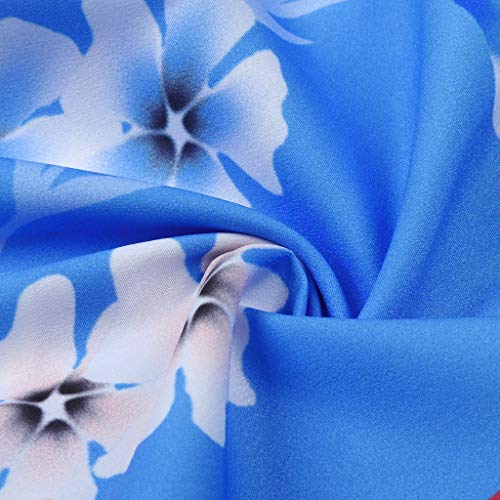 SEEGOU - Blusa para mujer de manga larga con cuello en V azul 40 EU