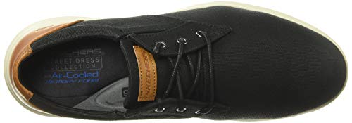 Skechers DARLOW REMEGO, Zapatillas Hombre, Negro Negro Lona Negro, 46 EU