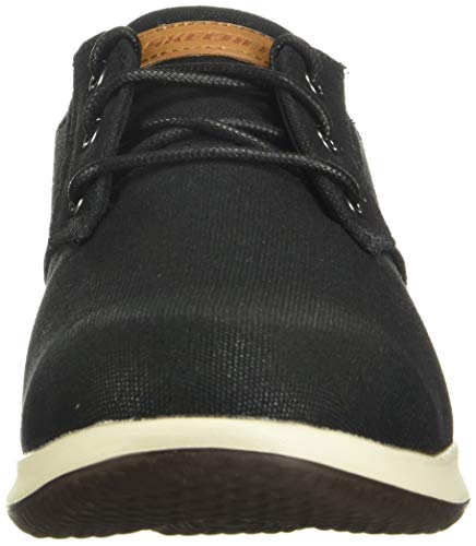 Skechers DARLOW REMEGO, Zapatillas Hombre, Negro Negro Lona Negro, 46 EU