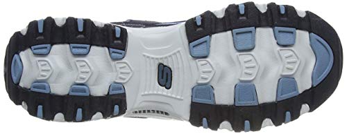 Skechers D'Lites-Biggest Fan, Zapatillas Mujer, Multicolor (NVW Black Trubuck/Mesh/Trim), 38 EU