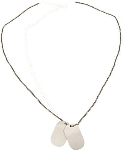 Smiffy'S 28348 Placas Identificativas Con Cadena, Plata, Tamaño Único , color/modelo surtido