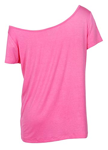 Smile Fish - Camiseta para mujer de los años 80 con texto "I Love 80", estilo informal, de gran tamaño, para mujer Rosa neón4 M