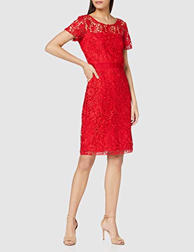 s.Oliver BLACK LABEL 11.803.82.7517 Vestido de Fiesta, Rojo (Adrenalin Red 3350), 42 para Mujer