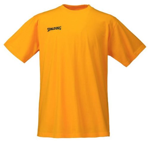 Spalding Promo tee Camiseta De Entrenamiento, Hombre, Amarillo, XXL