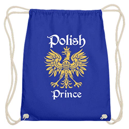 SPIRITSHIRTSHOP Spiritshop Polish Prince – Príncipe polaco – Polonia, Hombre, Niño, Niño, Niño, Juvenil, Origen – Algodón Gymsac, color Azul real, tamaño 37cm-46cm