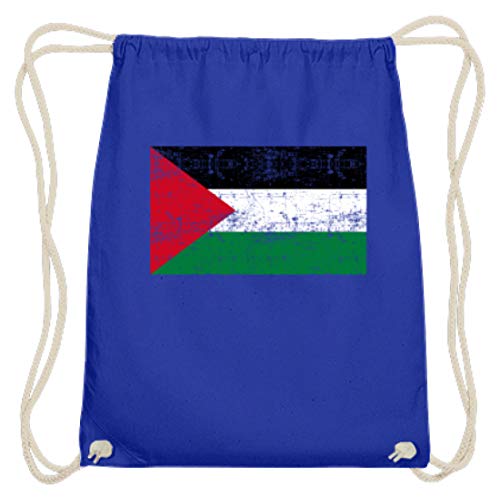 SPIRITSHIRTSHOP Spiritzshop Bandera Palestina – bandera, Palestina, Palestina, Estado, origen, país, ciudadanos, Hombre – Algodón Gymsac, color Azul real, tamaño 37cm-46cm