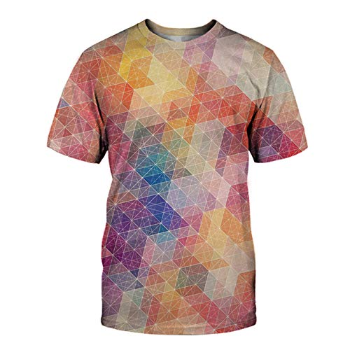 SSBZYES Camiseta para Hombre Camiseta De Manga Corta De Gran Tamaño para Hombre Camiseta con Cuello Redondo para Hombre Camiseta De Pareja Camiseta De Moda para Hombre Creativo Geométrico Digital