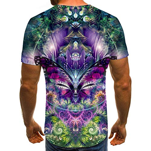 SSBZYES Camiseta para Hombre Camiseta De Manga Corta De Gran Tamaño para Hombre Camiseta De Cuello Redondo para Hombre Patrón Creativo Camiseta con Cabeza De Lobo Impresión Digital Camiseta De Manga
