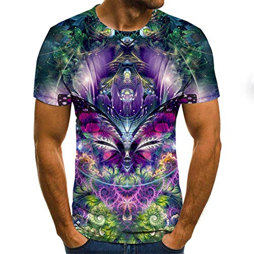SSBZYES Camiseta para Hombre Camiseta De Manga Corta De Gran Tamaño para Hombre Camiseta De Cuello Redondo para Hombre Patrón Creativo Camiseta con Cabeza De Lobo Impresión Digital Camiseta De Manga