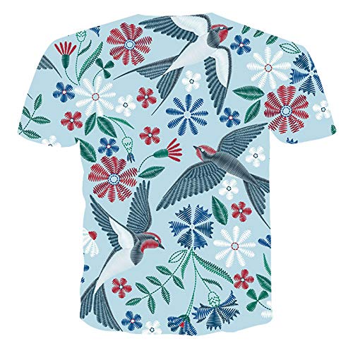 SSBZYES Camiseta para Hombre Camiseta De Talla Grande para Hombre Talla Grande para Hombre Manga Corta Exquisita Planta Pintada a Mano Tendencia De Impresión Digital Camiseta Manga Corta De Bricolaje