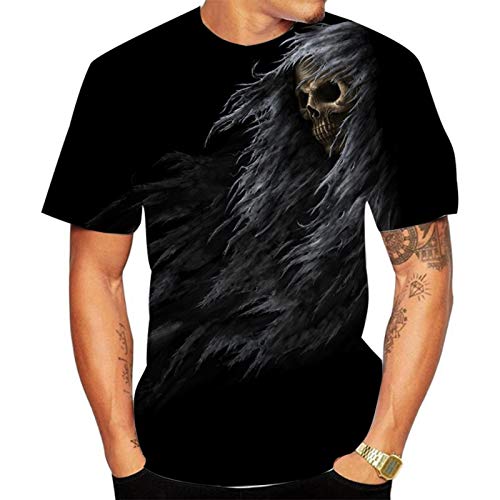 SSBZYES Camiseta para Hombre Camiseta De Verano De Manga Corta para Hombre Camiseta De Cuello Redondo para Hombre Camiseta con Estampado De Calavera Camiseta De Gran Tamaño para Hombre