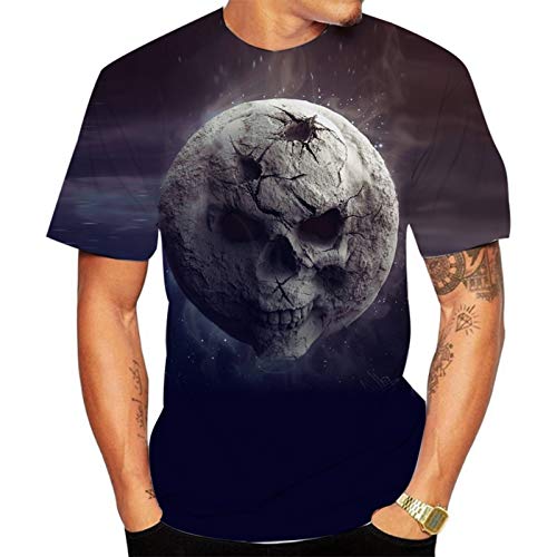 SSBZYES Camiseta para Hombre Camiseta De Verano De Manga Corta para Hombre Camiseta De Cuello Redondo para Hombre Camiseta con Estampado De Calavera para Hombre Camiseta De Gran Tamaño para Hombre