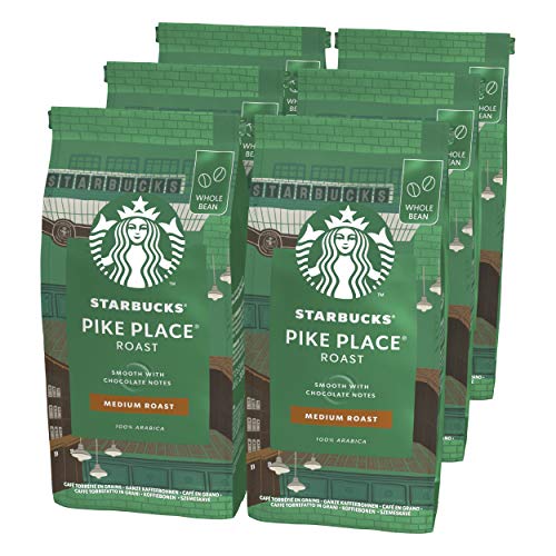 Starbucks Pike Place Café De Grano Entero De Tostado Medio 6 Bolsa de 200g