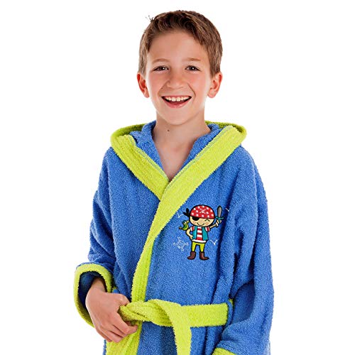 Stilia, Albornoz Ducha, Bata de Baño Bordado, Algodón 100%, Cappi (Niño años/Boy 6 to 8 Years Old), Multicolor