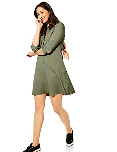 Street One 142888 Vestido, Verde Ahumado, 40 para Mujer