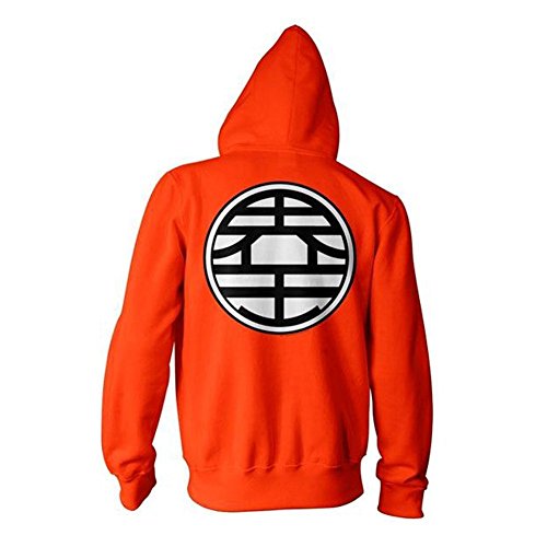 Sudadera con capucha Daiendi, para adultos, con cremallera, diseño de Goku Kame de Dragon Ball Z, símbolo color naranja Naranja naranja XXL