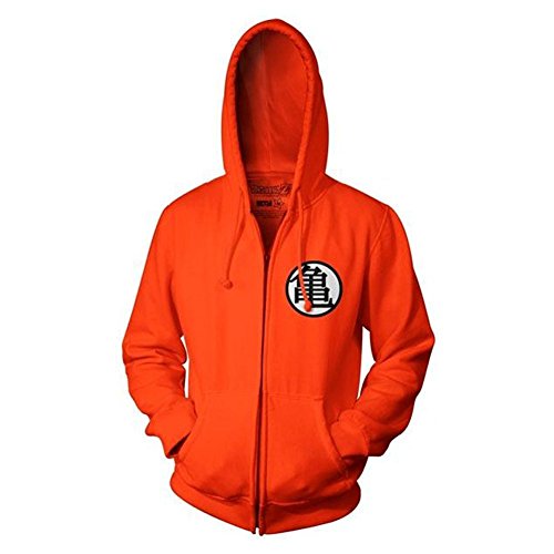 Sudadera con capucha Daiendi, para adultos, con cremallera, diseño de Goku Kame de Dragon Ball Z, símbolo color naranja Naranja naranja XXL