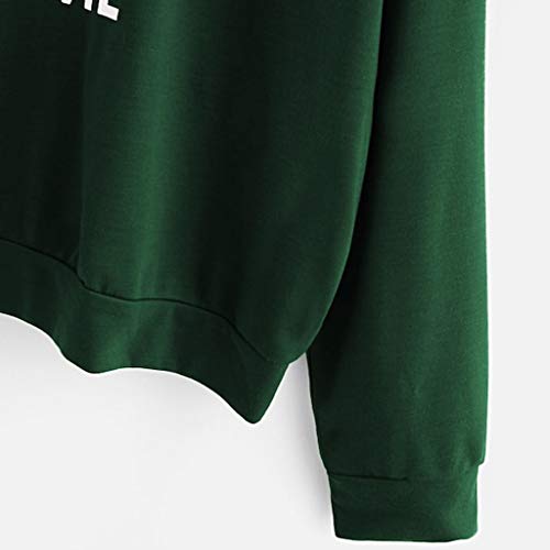 Sudaderas Informales para JóVenes URIBAKY Estampado De Letras En Color Liso BáSico Sudadera De Manga Larga para Adolescentes con Cuello Redondo Sudadera Casual Tops Blusas Camiseta con CordóN