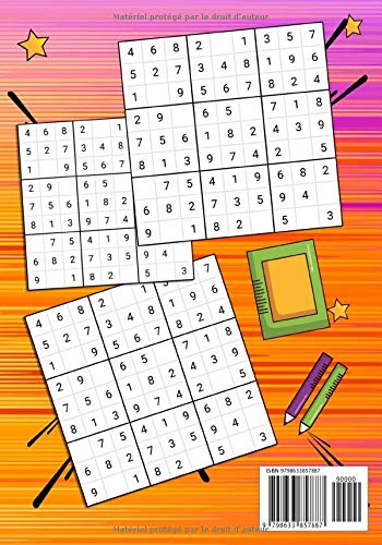 Sudoku Manga enfants de 6 à 10 ans facile difficile moyen: Activités jeux de réflexion Sudoku pour enfant de 6, 7, 8, 9 et 10 ans | 210 grilles | ... en couleur Création Manga | un cadeau sympa