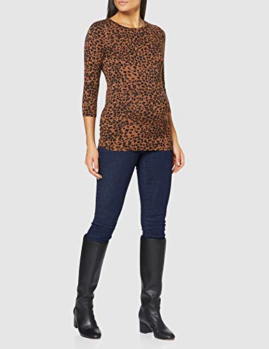 SUPERMOM tee 3-4 slv AOP Brown Leopard Camiseta, Tortoise Shell-P650, S para Mujer