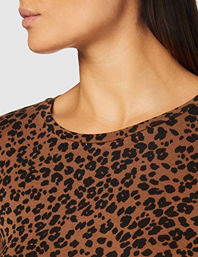 SUPERMOM tee 3-4 slv AOP Brown Leopard Camiseta, Tortoise Shell-P650, S para Mujer