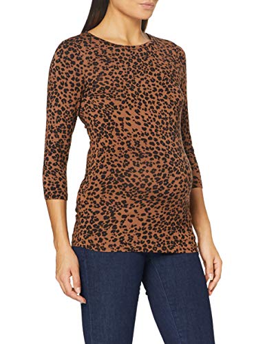 SUPERMOM tee 3-4 slv AOP Brown Leopard Camiseta, Tortoise Shell-P650, S para Mujer