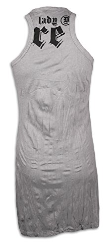 Sure Mini Om Aom - Vestido de tirantes para mujer con símbolo budismo y yoga gris claro M