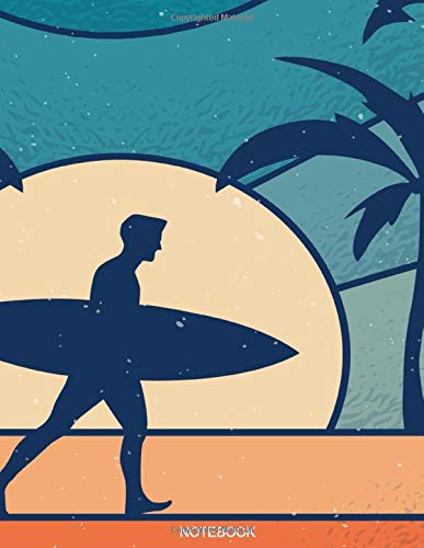 Surfer Notebook: Paper Notebook Surfing Journal For Women and Mens - Surfer on Waves: Surfing gift for kids - paperback notebook to write in