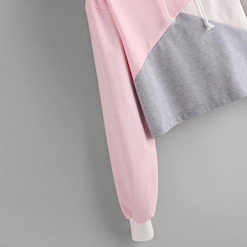Switchali Sudaderas Mujer Baratas Cortas Invierno otoño 2017 Sudaderas Mujer con Capucha de Manga Larga Camisetas Mujer Blusa Ropa de Mujer en Oferta Casual de Abrigo Suéter (Small, Rosa)