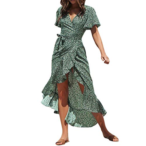 Sylar Vestido De Sin Mangas para Mujer Verano 2019, Vestido de chifón con Cordones de Gran Altura y Estampado de Lunares para Fiesta, Playa, Vacaciones, Todos Los DíAs