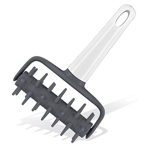 SZTUCCE Pizza de plástico Rodillo con Pizca de Aguja Pizza de Pizza Roller Roller Corteza Galletas Bizcocho Puncher Decoración Cocina Herramientas de Cocina (Color : WH)