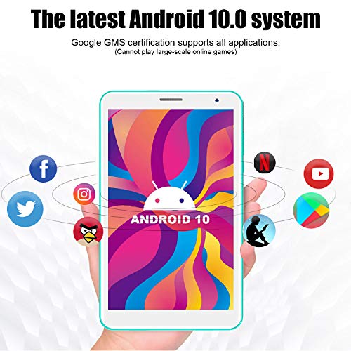 Tablet Android 10.0 3GB de RAM 32GB/128GB de ROM Quad Core Tablet PC Baratas y Buenas Batería 5000mAh Tableta Netflix WiFi Bluetooth OTG (Verde)